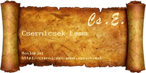 Csernicsek Emma névjegykártya